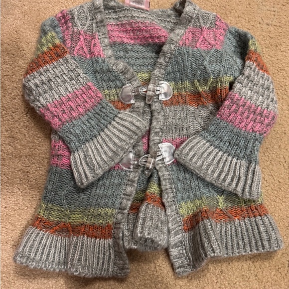 Little Lass Multicolor Knit Kids Sweater - Picture 1 of 2